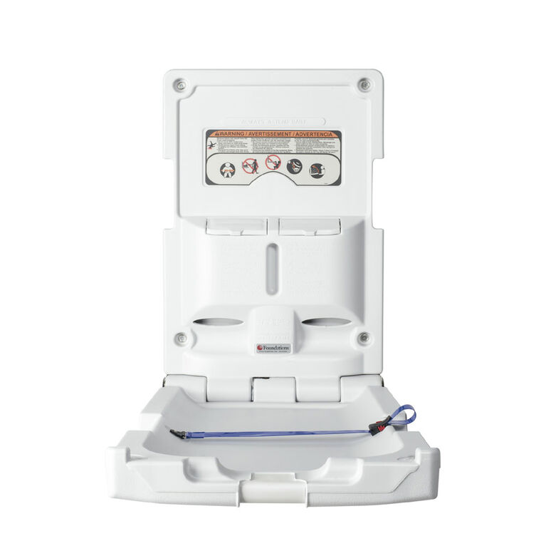 Foundations Vertical Surface Mount Baby Changing Station (EZ Mount Backer Plate Included)