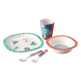 Ensemble de dîner 5 pièces en bambou Chompers de Tommee Tippee - 12 mois + - Édition anglaise