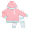 Koala Baby Pastel Rainbow Ice Cream Scoop Hoodie/Legging 2 Piece Set, 24 Month