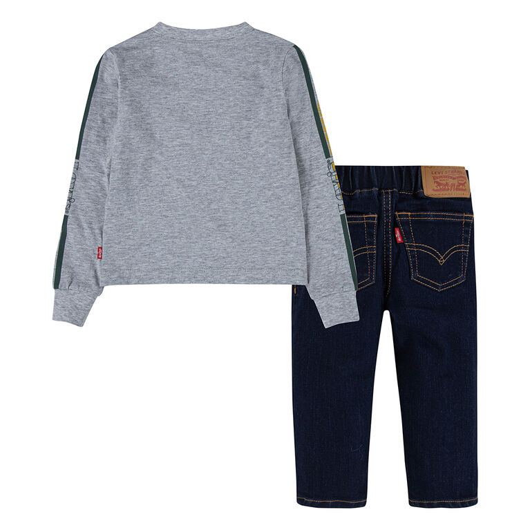 Ensemble T-shirt et Jeans Levi's - Gris - Taille 18 Mois