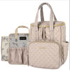 Jessica Simpson Charity 3Pc Diaper Backpack Set, Champagne