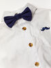 Little Gent Suspender Set Navy 0-3M