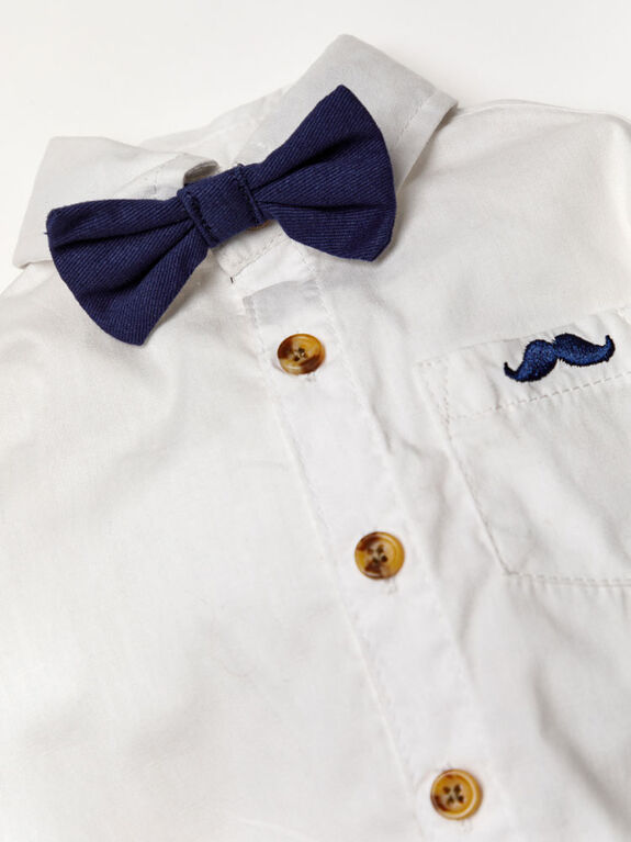 Little Gent Suspender Set Navy 0-3M