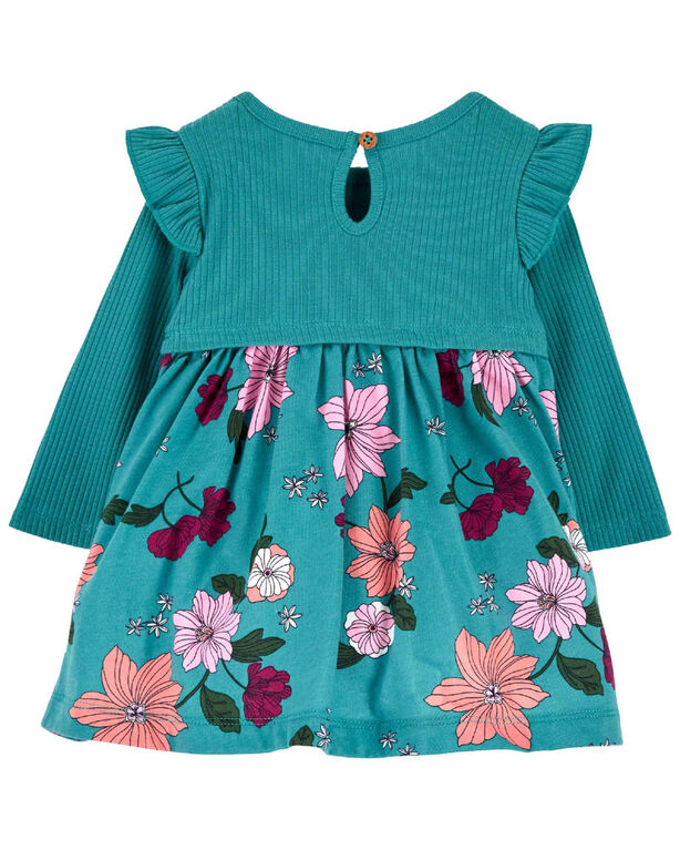 Carter's Two Piece Floral Bodysuit Dress Set 9M