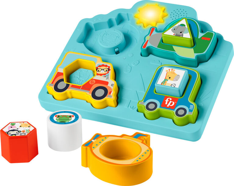 Fisher-Price -Casse-tête Véhicules, formes et sons, musique et lumières