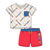 CoComelon - Colorful CoCo Tee & Short Set - Off White / Red - Size 12-18M - Toys R Us Exclusive