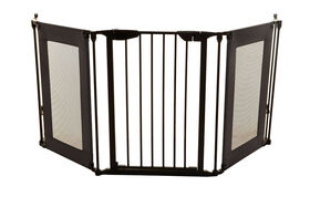 Dreambaby Denver 3 Panel Adapta-Gate - Black with Grey Mesh Panels