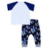Earth by Art & Eden - Ensemble de 2 leggings Paul - Blanc/Bleu, nouveau-né