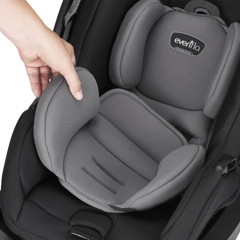 Siège d'auto pour bébés Evenflo GOLD SensorSafe LiteMax DLX avec patte de chargement SafeZone, Pierre de lune - Notre exclusivité