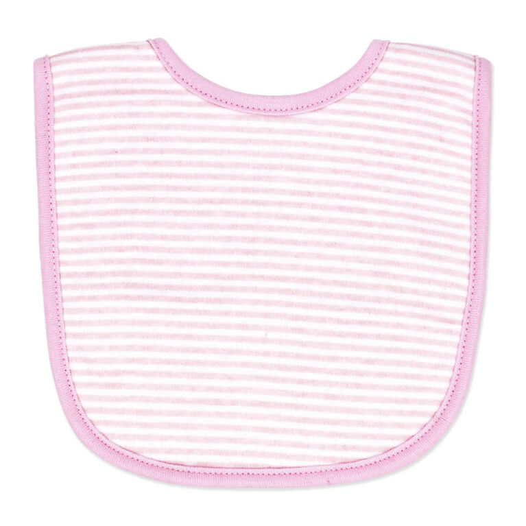 Ensemble bavoir et chaussettes 5 pièces Naturelle : rose