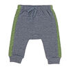 Baby Mode  2 Piece Quilted Jogger Set: Green Heather