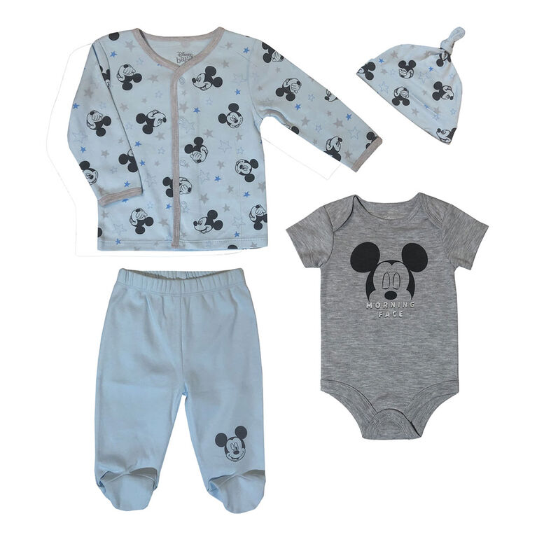 Disney Mickey Mouse Ensemble retour à la maison pour Nouveau-Né- Bleu, 6 Mois