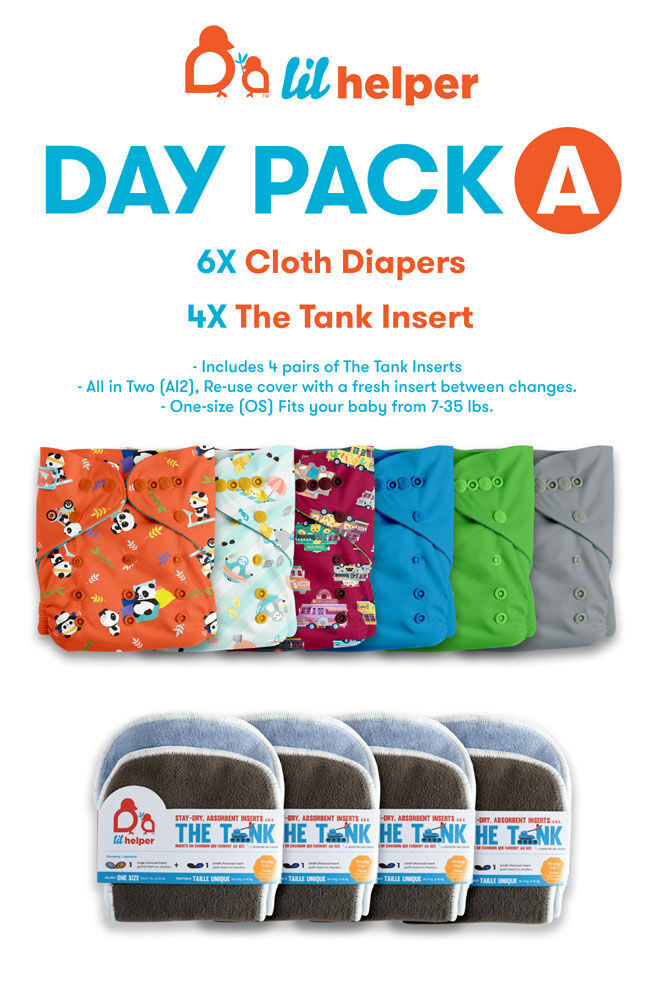 Lil Helper 6-Pack Cloth Diapers 