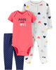 Carter's 3-Piece Sleep & Play & Bodysuit Set Assorted - 3 Months