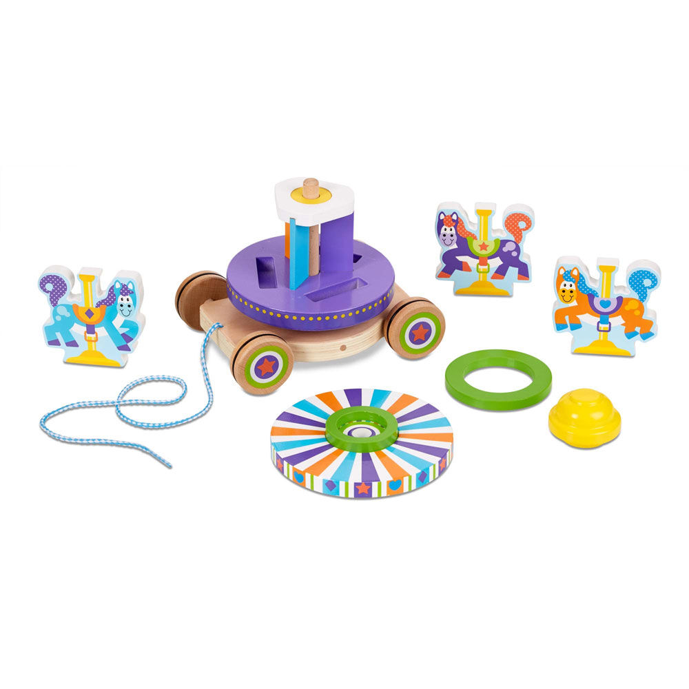 Melissa and doug carousel pull toy shop