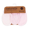 Naturelle 3 Pack Mitts: Pink 0-6M