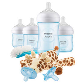 Philips Avent Natural Baby Bottle Blue Set cadeau pour bébé avec Snuggle, SCD838/04