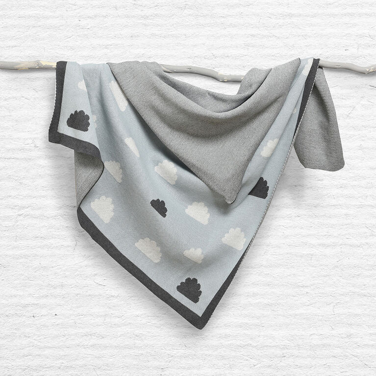Baby's First by Nemcor Cotton Knit Baby Blanket, Clouds