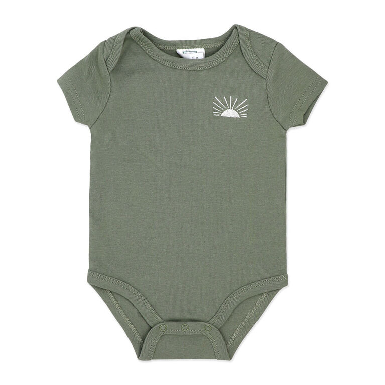 Baby Mode 3 Piece Zip French Terry Set: Stripe