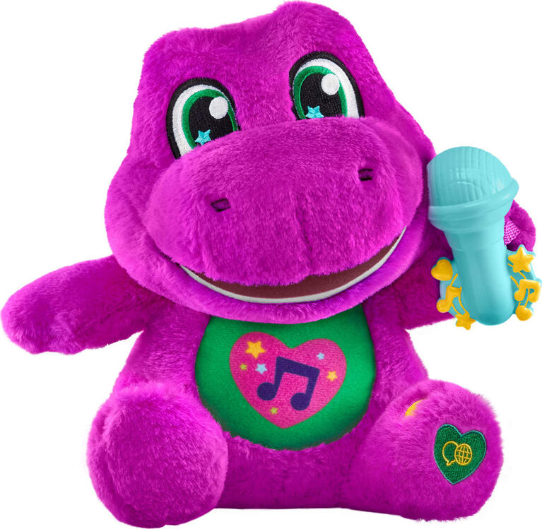 Fisher-Price Barney's World Sing Along Barney Plush, 10.5-inch Figure, Songs, Sounds & Soft Texture