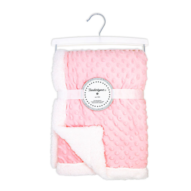 Tendertyme Pink Popcorn Sherpa Blanket