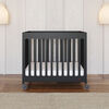 Mini Compact Crib with Mattress, Ebony