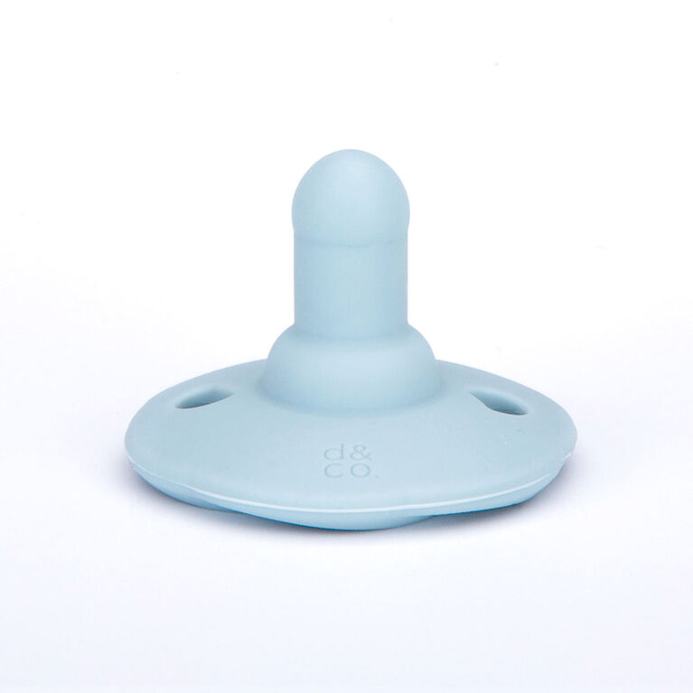 Doddle and Co - Holland Pop Silicone Pacifier - 2 Pack - Peach/Cloud 9 - 0 to 3 Months