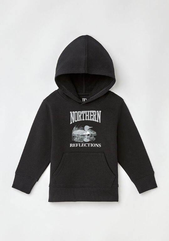 Northern Reflections Iconic Loon Hoodie Black 5T