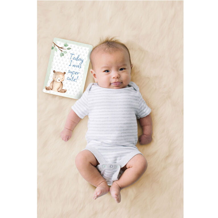 Itzy Ritzy Milestone Cards , Neutral, Woodland Animals