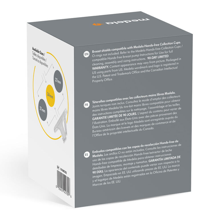 Medela Hands-free Breast Shields 24mm, for Use with Hands-free Collection Cups, 2 Count