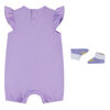 Levi's Heart Romper and Booties Set - Purple Rose