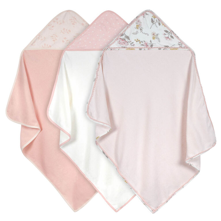 Just Born - 3 Pack Hooded Towel - Vintge Floral