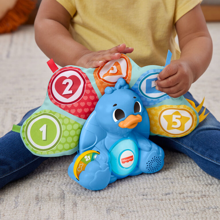Fisher-Price Linkimals Adam le Paon, jouet d'apprentissage