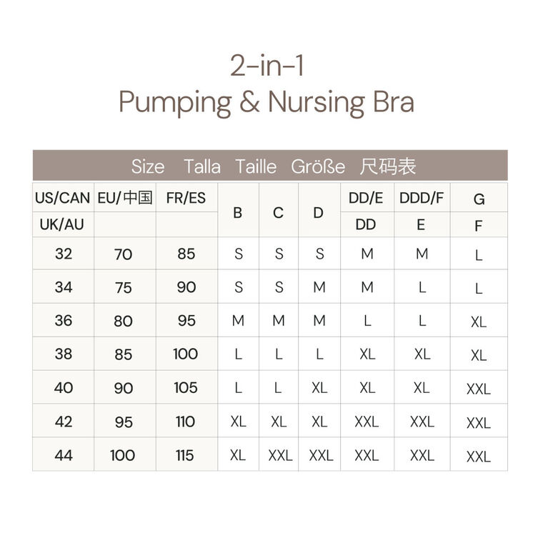 Basics by Bravado 2-in-1 Pumping and Nursing Bra, Soft Rose, Small