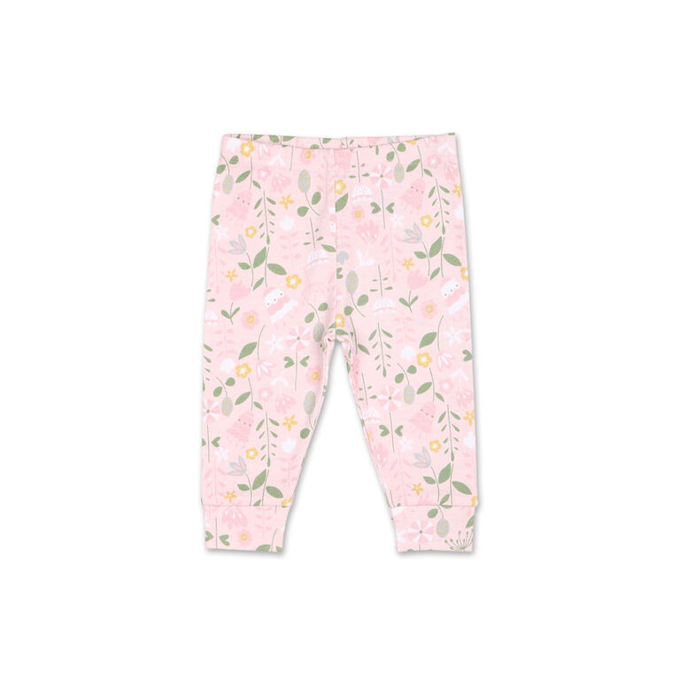 Ensemble 2 pièces Koala Baby Petit Faon - combinaison et pantalon de sport à motif floral, 12 Mois