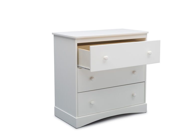 Delta Children Willow 3 Drawer Dresser With Changing Top Bianca