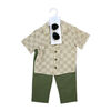 Mode bébé Ensemble de pantalons 3 pièces : carreaux verts