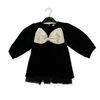 Baby Mode Signature Black Velvet Bow Dress 2Y