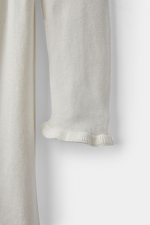 Long Sleeve Sweater Dress White 4-5Y