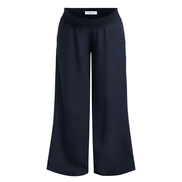 Motherhood Smocked Waist Wide Leg Pant
