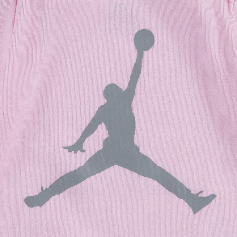 Jordan Jumpman Bodysuit, Booties, and Hat Set - Pink -  0/6 Months