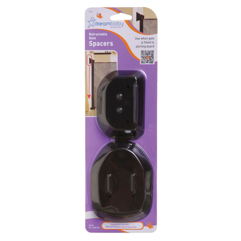 Les espaceurs de barrière rétractables Dreambaby - Noir.
