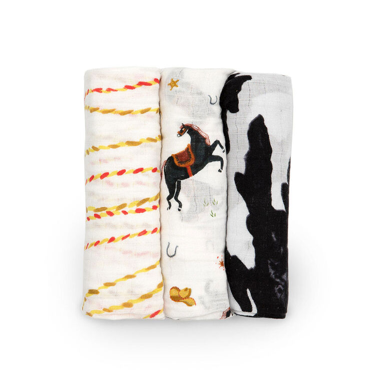Red Rover Cotton Muslin Swaddle 3 Pack Howdy Horse Babies R Us Canada