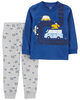 Carter's Two Piece Dog Cars Tee And Jogger Set Blue  24M