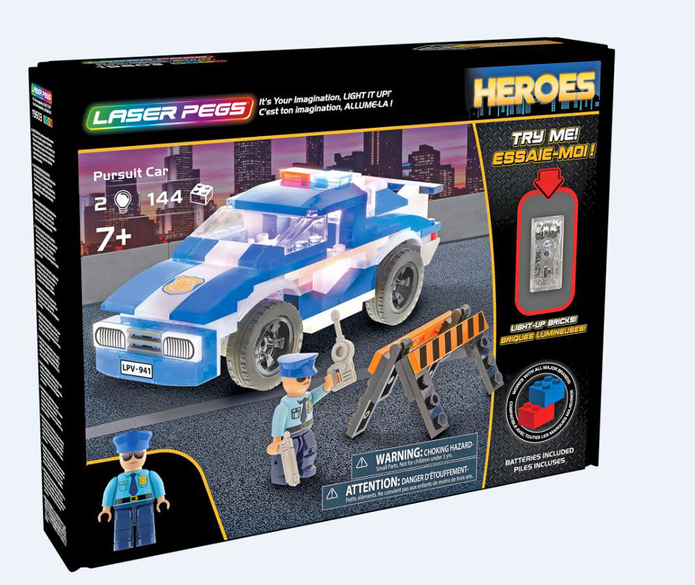 Collection Heros de Laser Pegs Police Pursuit Car