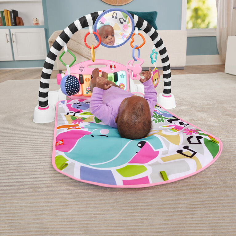 Fisher-Price - Tapis piano Lumières et Apprentissage, pour bébé, rose - Édition anglaise