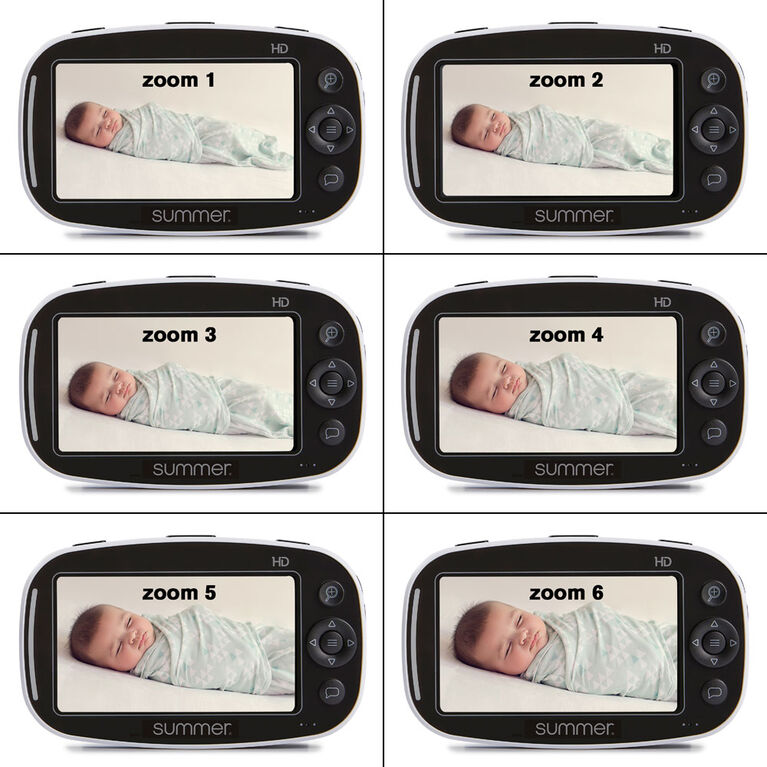 Summer Infant Moniteur vidéo haute définition à écran de 12,7 cm (5 po) Zoom HDMC Duo de Baby PixelM