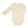 Baby Mode Long Sleeve Bodysuit:Soild Tan 18M