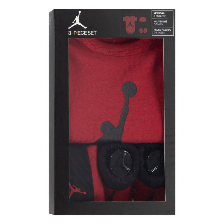 Ensemble Jordan - Rouge - Taille 0/6M