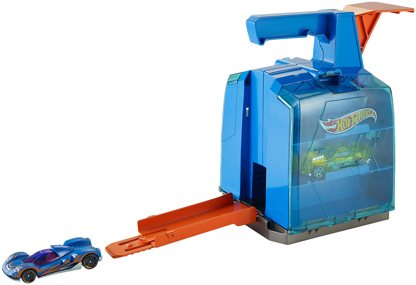Hot wheels track builder display launcher new arrivals
